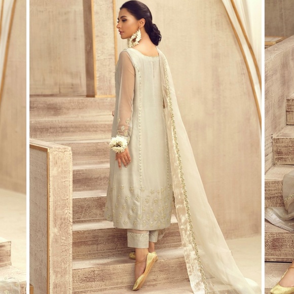 Umsha by Uzma babar formal 3 piece dress - Picture 4 of 8